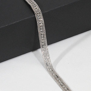 Bulk Decorative Rhinestone Brass Beaded Hot Fix Transfer Trim