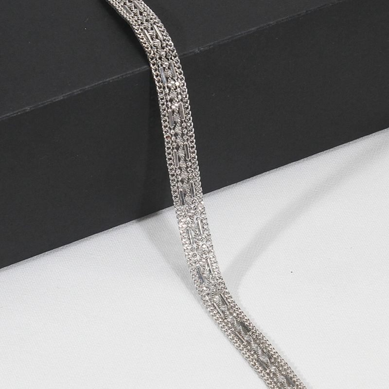 Bulk Decorative Rhinestone Brass Beaded Hot Fix Transfer Trim
