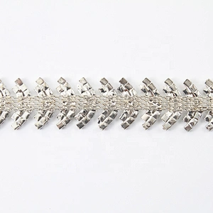 Smile Multicolor Clear Crystal Rhinestone Trims Chain Costume Applique Wholesale Rhinestone Chain Trim
