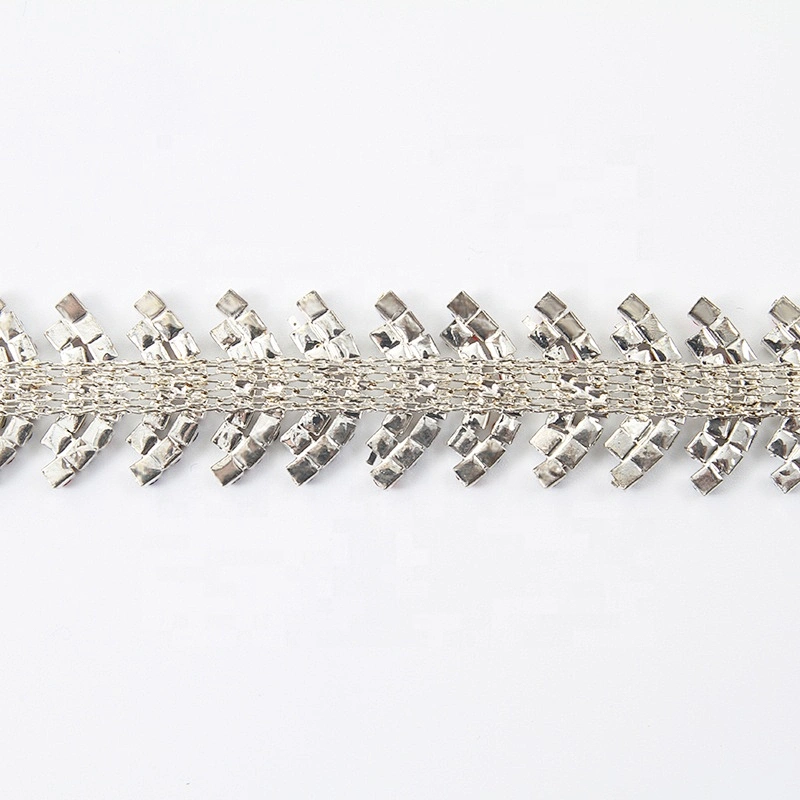Smile Multicolor Clear Crystal Rhinestone Trims Chain Costume Applique Wholesale Rhinestone Chain Trim