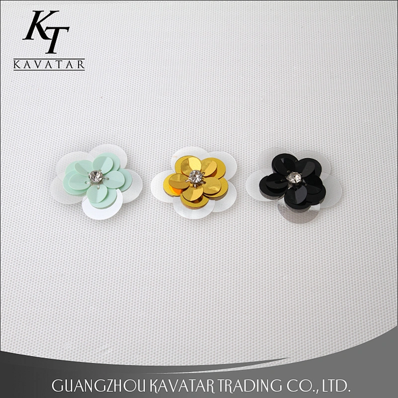 Customization all kinds of sequin flower patches for garment or shoes