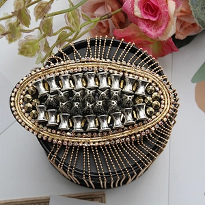 custom embroidery patch clothing dresses Epaulets applique handmade rhinestone beaded patches for clothing