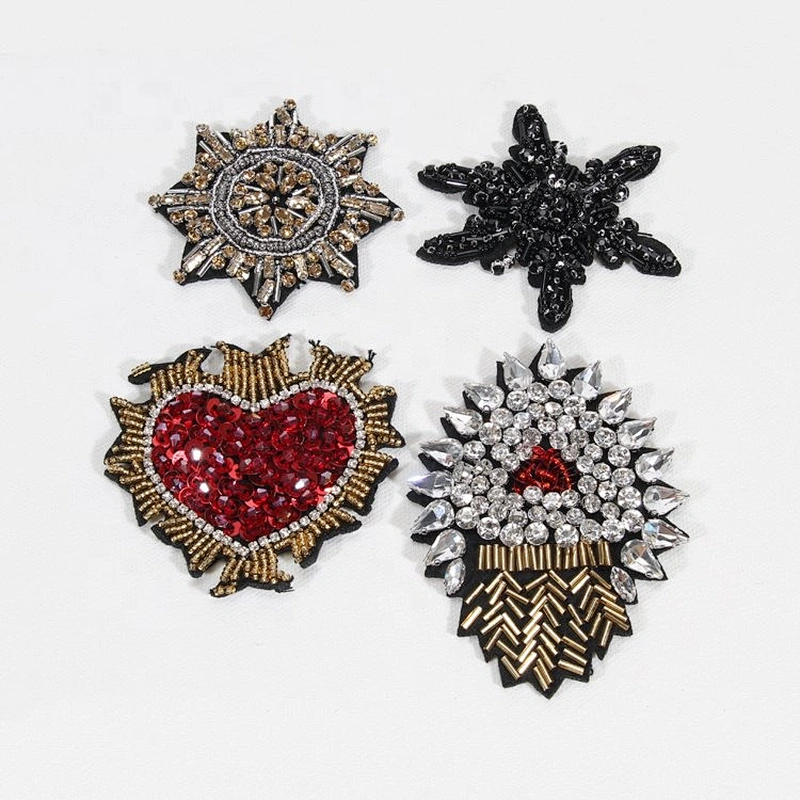 2019 New Product Sequin Glitter Rhinestone Applique For Clothes Patches