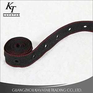 2017 new style red border eyelet lace trims for decorate jeans