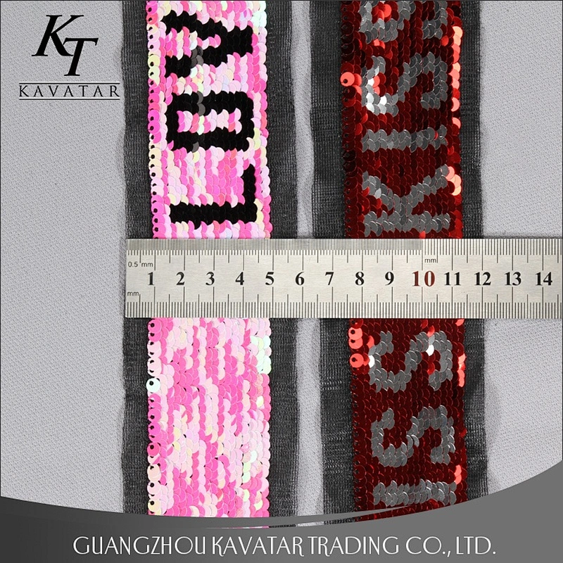 Wholesale Shiny Reversible Sequin Lace Trim Tape For Costume sequin lace fabrics