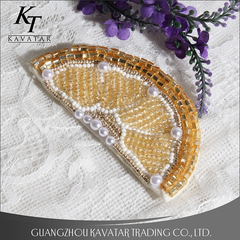 Kavatar Diy Design Handmade Beaded Patches Applique For Clothing