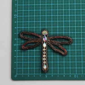 Fancy Beaded Crystal Patch,Crytal Patch,Sewing on Embroidered Patch for Garment DIY Rhinestone applique