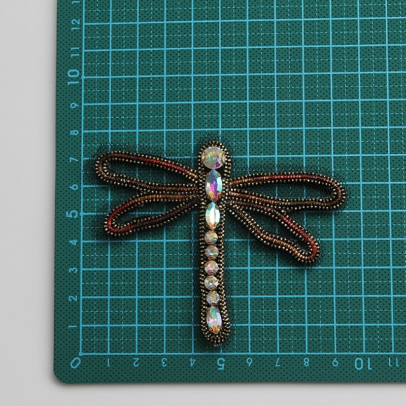 Fancy Beaded Crystal Patch,Crytal Patch,Sewing on Embroidered Patch for Garment DIY Rhinestone applique