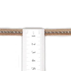 Mini Gold Accessories Chain Bordered Hot Fix Rhinestone Trim for Hats Shoes Clothes