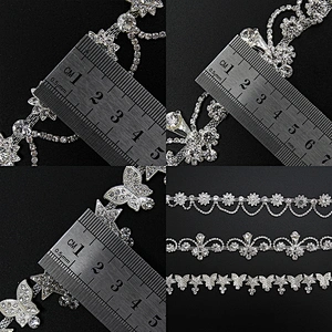 Kavatar Fashion Wholesale Fringe Rhinestone Cup Chain For Clothes