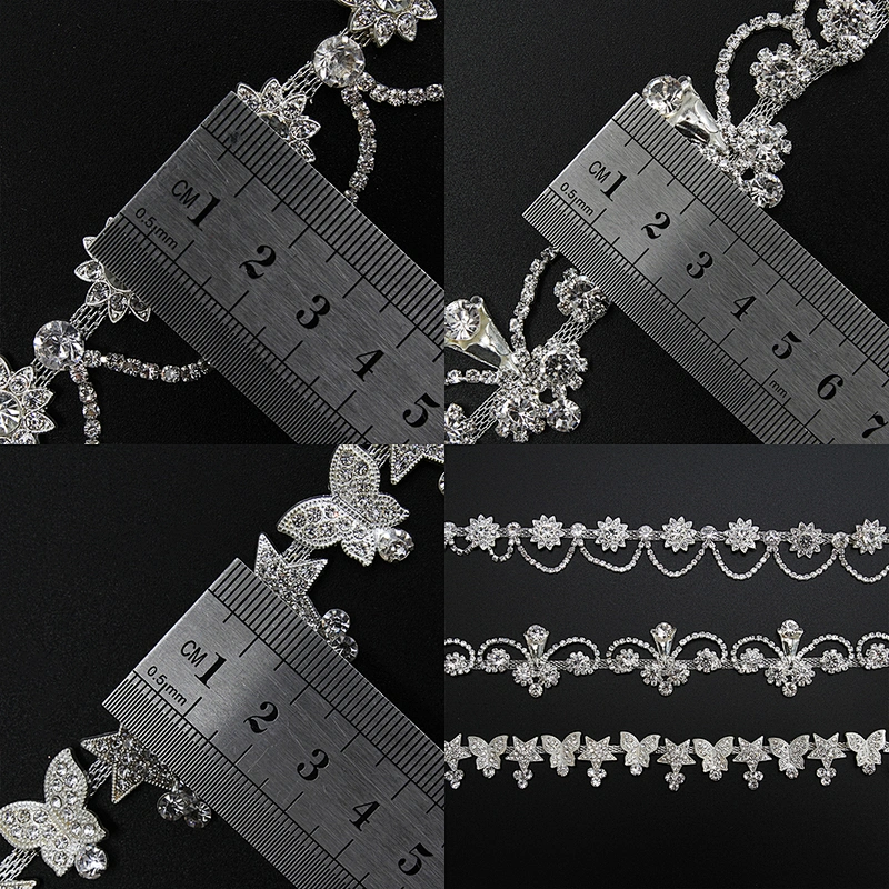 Kavatar Fashion Wholesale Fringe Rhinestone Cup Chain For Clothes