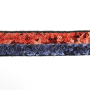 Wholesale New Arrival Double-Deck Lace Trim Hand Embroidery Sequin Tape For Dress