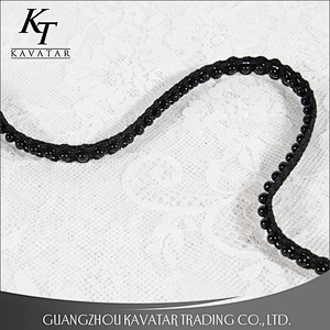 Cheap Price Wholesale Black Beaded Braided Trim Tape For Clothing