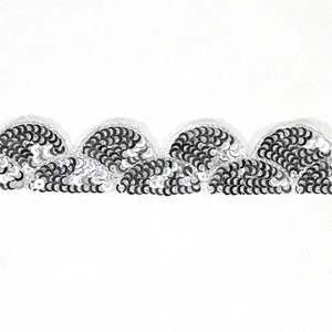Handmade Mesh Guipure Lace Base Sequin Decoration Ribbon