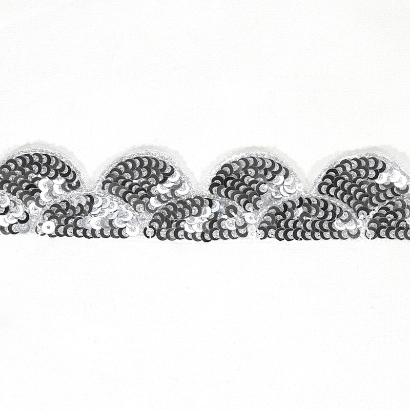 Handmade Mesh Guipure Lace Base Sequin Decoration Ribbon