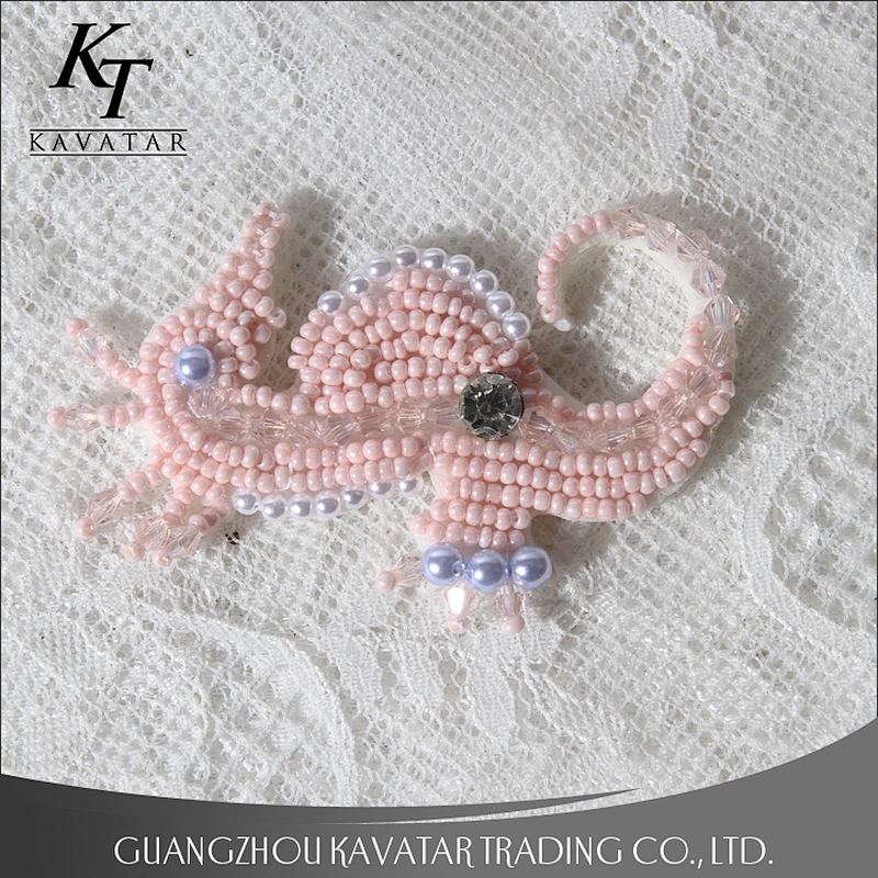 New series handmade bead sea horse rhinestone patch,clothes bag decoration patch applique