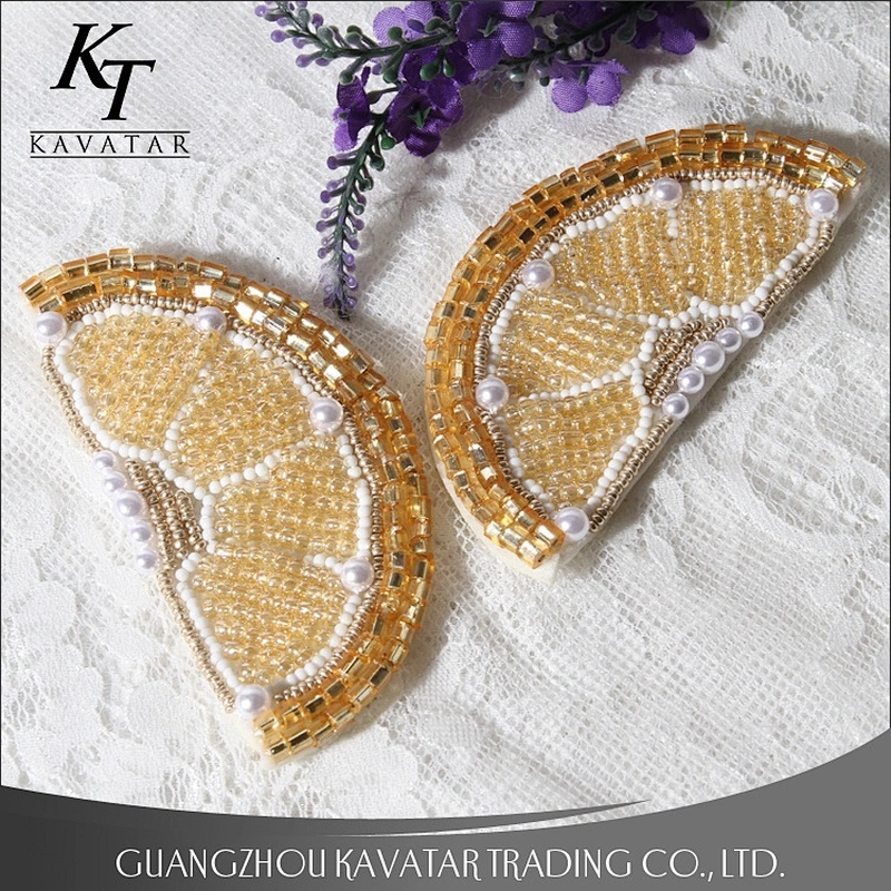 Kavatar Diy Design Handmade Beaded Patches Applique For Clothing