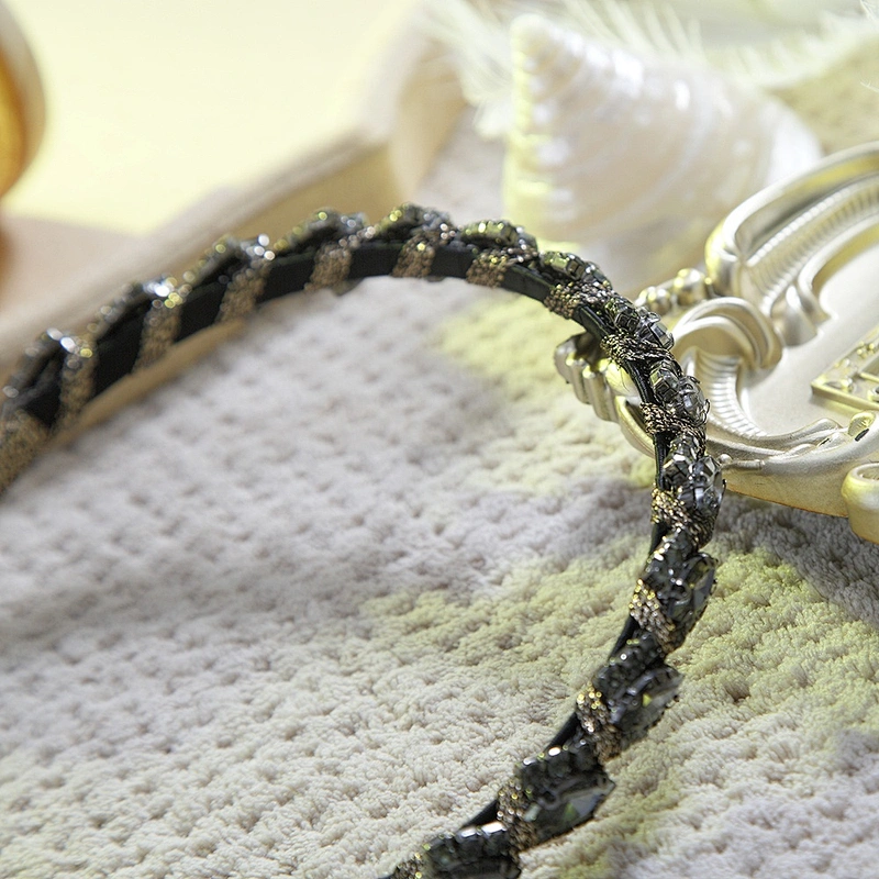 American wind simple diamond hair hoop hair ornaments girl party fashion designer headband luxury  rhinestone headband women
