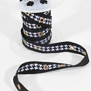 Hot sell gold Copper eyelet lace tape trim