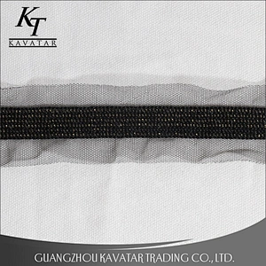 Custom High Quality Gold Sequin Black Polyester Lace Fabric Trim For Dress