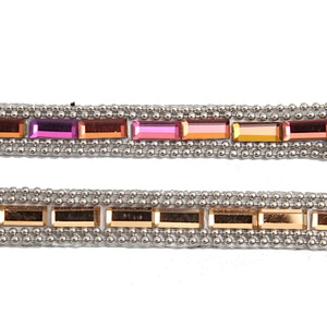wholesalehot Banding Trim hotfix rhinestones trimming hot  to bead  Glass  trimming  for shoes  for Clothing for hat  for dress transfers