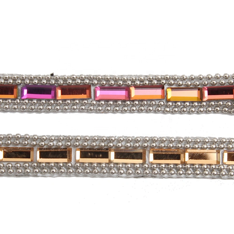 wholesalehot Banding Trim hotfix rhinestones trimming hot  to bead  Glass  trimming  for shoes  for Clothing for hat  for dress transfers