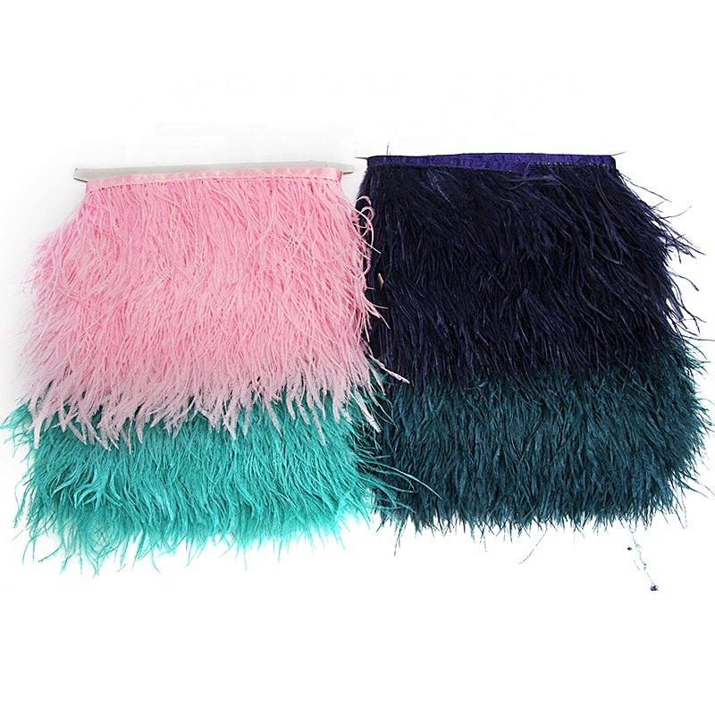 KAVATAR High quality ostrich feather decoration dress dress shoe hat ribbon feather decoration party trim craft