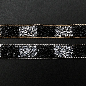 Kavatar Wholesale Hotfix Motif Designs Motif Rhinestones hotfix Rhinestone Diamante Trim Iron on Trims
