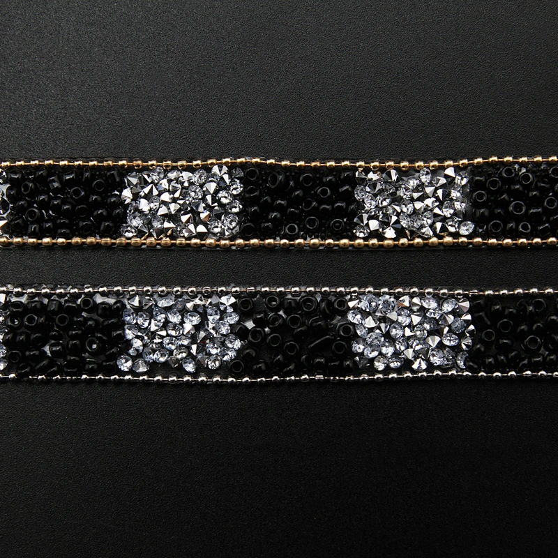 Kavatar Wholesale Hotfix Motif Designs Motif Rhinestones hotfix Rhinestone Diamante Trim Iron on Trims