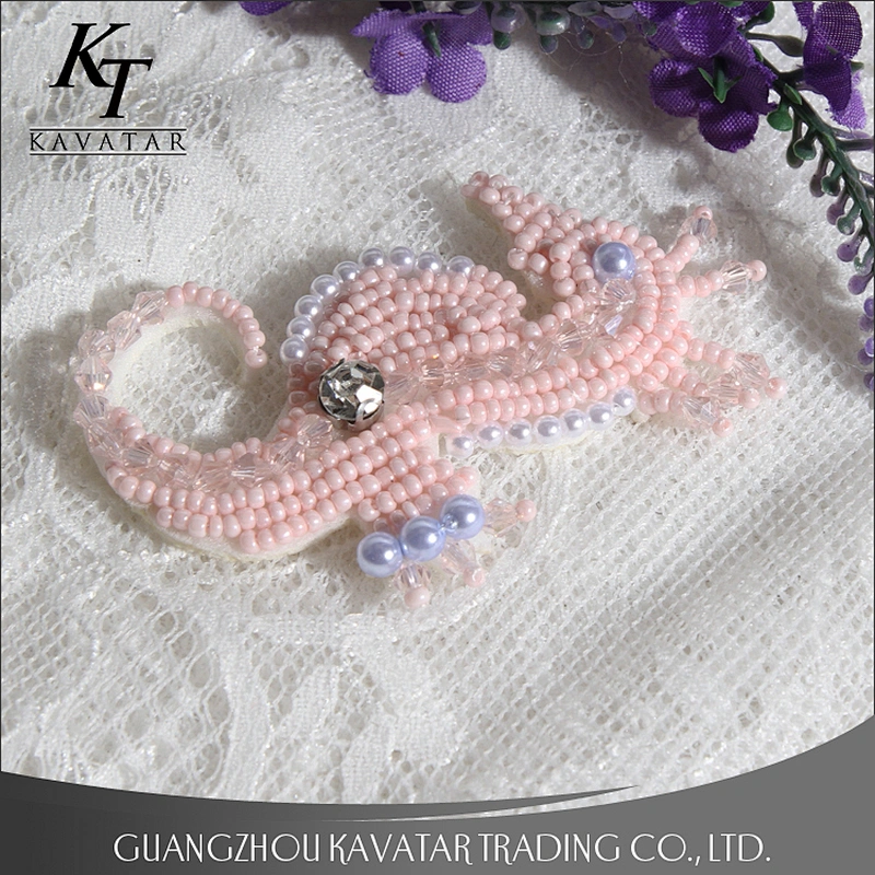 New series handmade bead sea horse rhinestone patch,clothes bag decoration patch applique