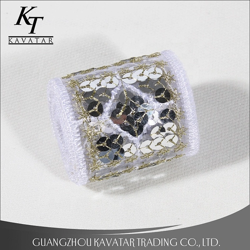 Best Popular White Sequin Trim Lace Decoration Ribbon For Dress