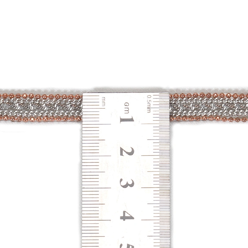 Wholesale Gold Hot Fix Iron On Trim with Accessories Chain Beads