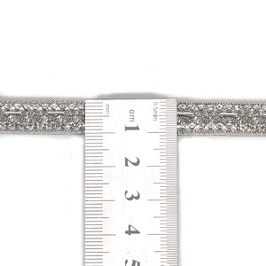 Custom 1cm Crystal Beaded Hot Fix Rhinestone Trim with Accessories Chain