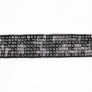 Custom Wholesale Shimmering Sequin Beaded Mesh Trim for Clothing