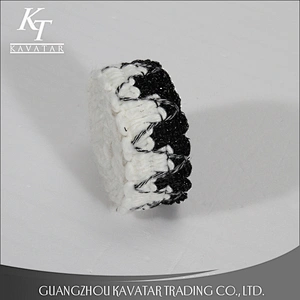 New fashion black alternating with white 100% polyester decoration tape for garment