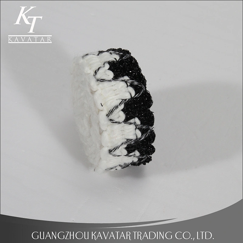 New fashion black alternating with white 100% polyester decoration tape for garment