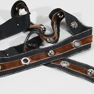 New fashion  velvet eyelet lace trim tape