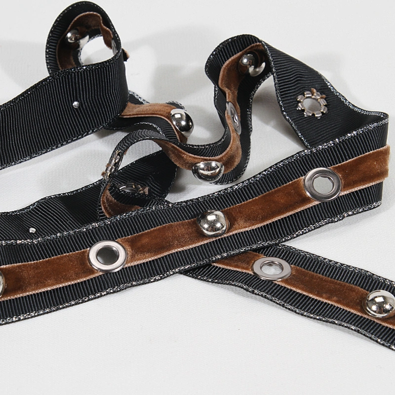 New fashion  velvet eyelet lace trim tape