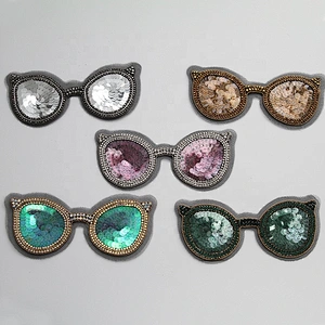 DIY Handbag Backpack Jacket Shirts Rhinestones Sunglasses Hotfix Designer Shades Glasses Patch Fashion Patch
