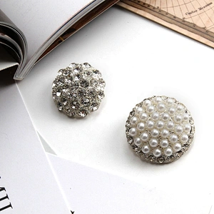 Coat buttons,New rhinestone buttons crystal pearl clothing diamond buttons,brooch