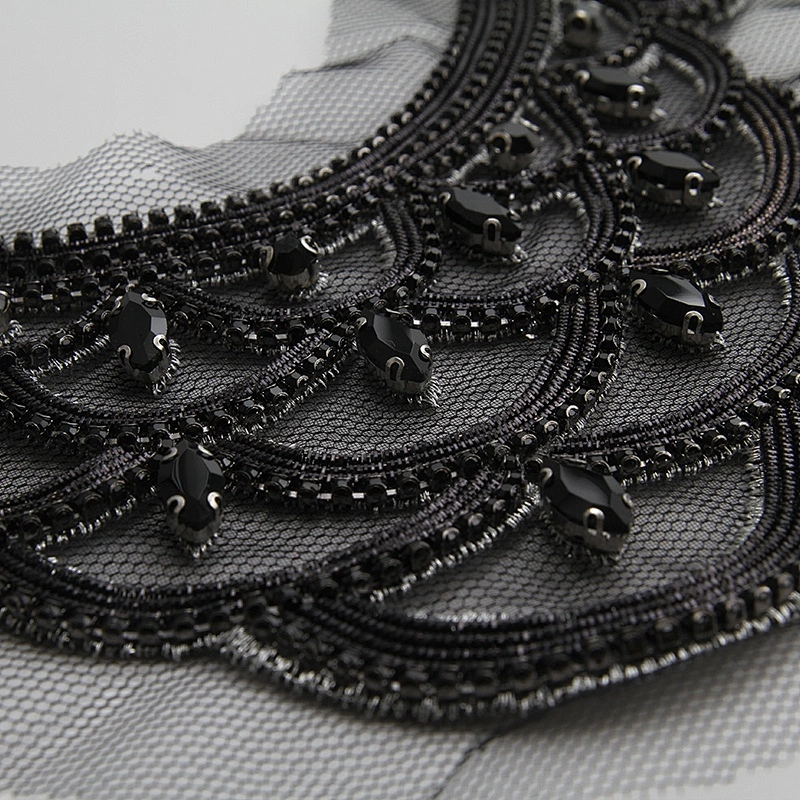 wholesale 3d patches rhinestone Sew on patches custom  for clothing big patches