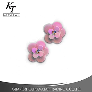 Custom 3D Applique Embroidery Flower Patches