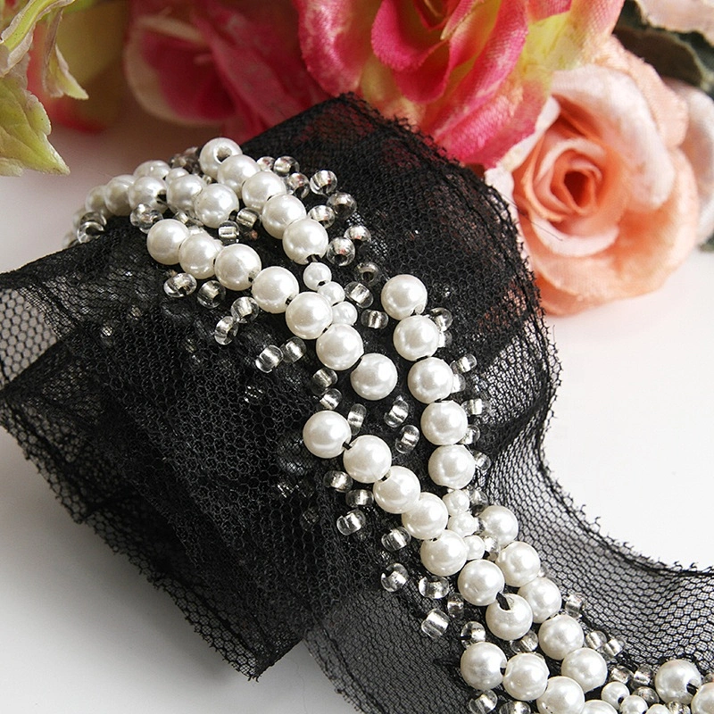 Wholesale rhinestone glass tube chain lace glass tube lace glass chain lace for decoration