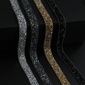 Kavatar Wholesale Garment Accessory DIY Color Trimmings and Motifs Trim Fringe Iron on Trims