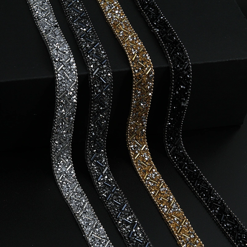 Kavatar Wholesale Garment Accessory DIY Color Trimmings and Motifs Trim Fringe Iron on Trims
