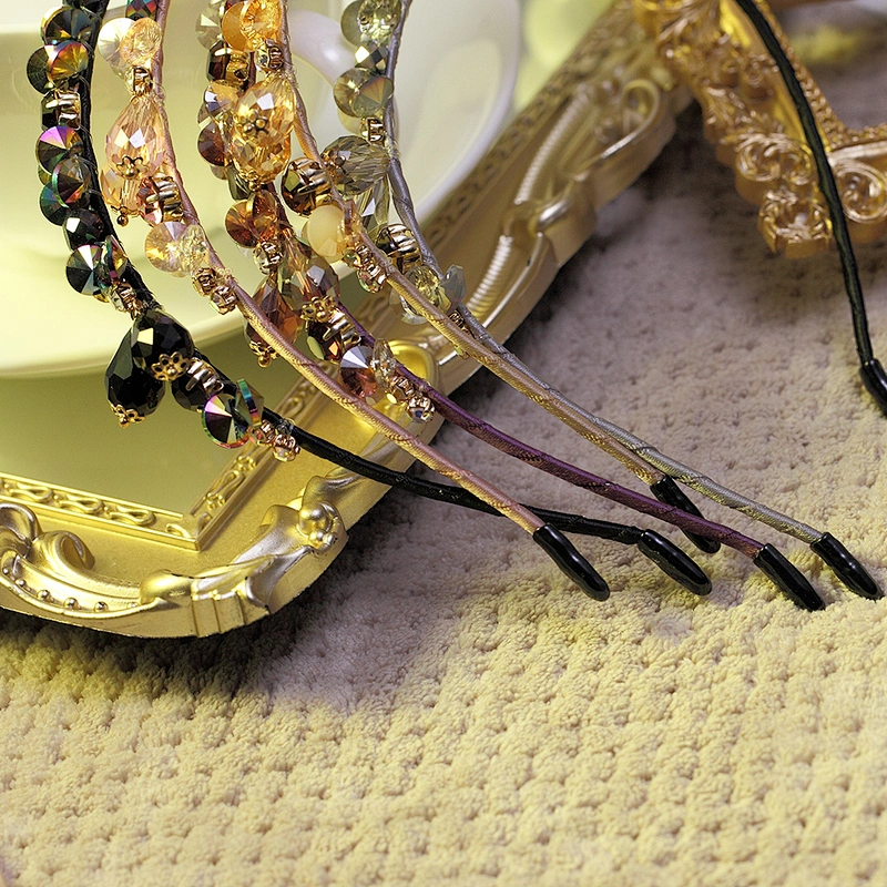 Headbands for women 2020 Korean baroque diamond flower hair band web celebrity street beat hair band