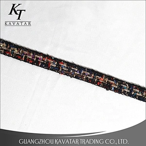Hotsell decorative embroidery  ribbon trim wholesale
