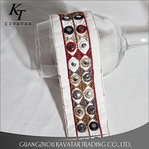 Custom fashion mirror white lace trimming