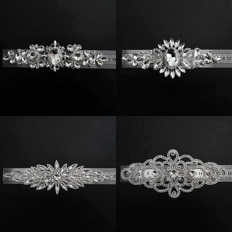 Kavatar Wholesale Crystal Patch Rhinestone Applique For Dress