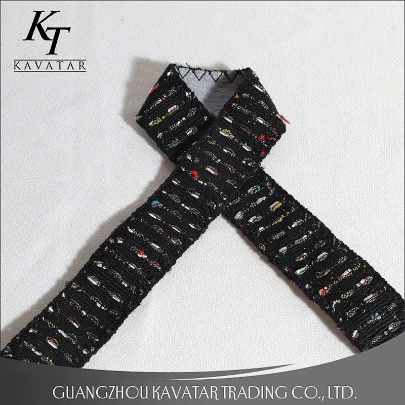 Custom design various styles embroidered tape and dacron ribbon